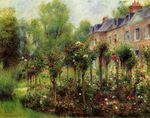 Ренуар Розовый сад в Варжемонт 1879г
